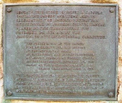 Bicentennial Time Capsule Marker. Click for full size. Bicentennial Time Capsule Marker image. Click for full size.