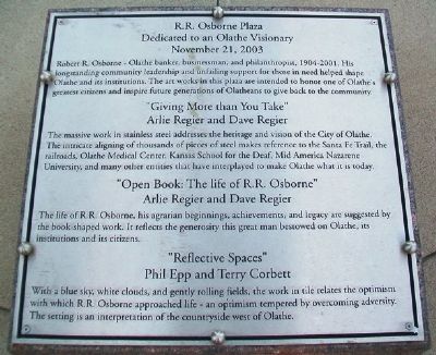 R.R. Osborne Plaza Marker. Click for full size. R.R. Osborne Plaza Marker image. Click for full size.