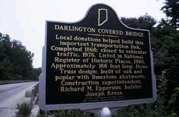 Darlington Covered Bridge Marker. Click for full size. Darlington Covered Bridge Marker image. Click for full size.