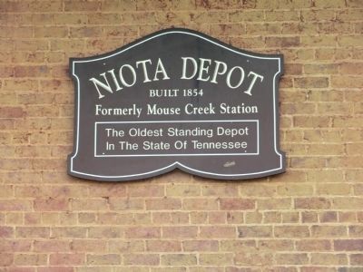 Niota Depot Marker. Click for full size. Niota Depot Marker image. Click for full size.