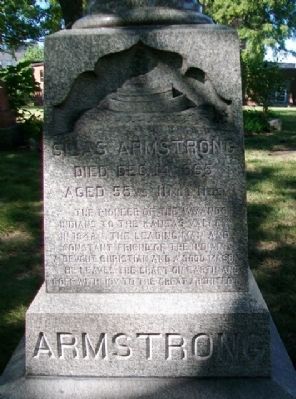 Silas Armstrong Marker. Click for full size. Silas Armstrong Marker image. Click for full size.