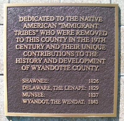 Native American "Immigrant Tribes" Marker image. Click for full size.