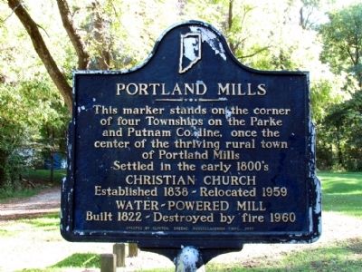 Portland Mills Marker. Click for full size. Portland Mills Marker image. Click for full size.