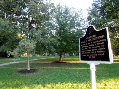 Western Yearly Meeting House Marker. Click for full size. Western Yearly Meeting House Marker image. Click for full size.