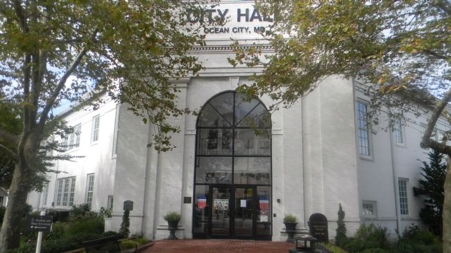 Main entrance to the City Hall of Ocean City, MD - at 3rd St. & No. Baltimore Ave. image. Click for full size.