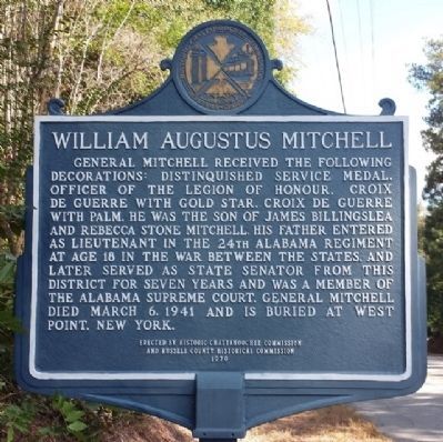 William Augustus Mitchell Marker (reverse) image. Click for full size.