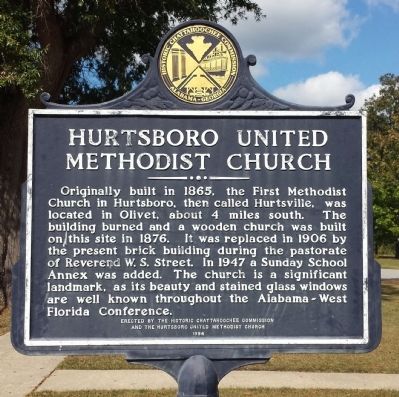 Hurtsboro United Methodist Church Marker image. Click for full size.