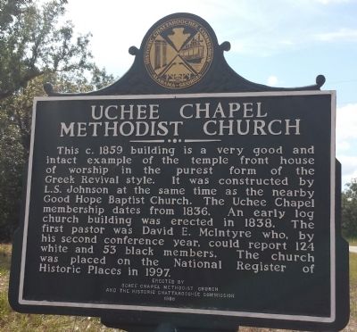 Uchee Chapel Methodist Church Marker image. Click for full size.