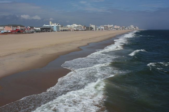 Ocean City Beach and surf in early October. Click for full size. Ocean City Beach and surf in early October image. Click for full size.