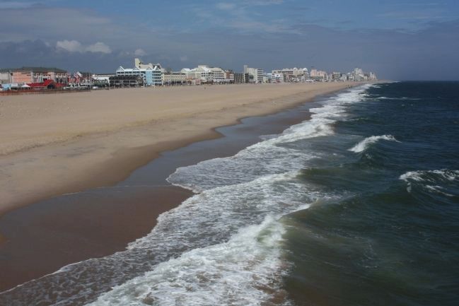 Ocean City Beach and surf in early October image. Click for full size.