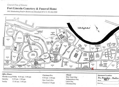 Map of Fort Lincoln Cemetery image. Click for full size.