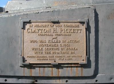 Clayton H. Pickett Memorial Plaque. Click for full size. Clayton H. Pickett Memorial Plaque image. Click for full size.