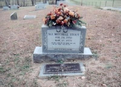 Sgt. Mitchell Stout gravesite. Click for full size. Sgt. Mitchell Stout gravesite image. Click for full size.