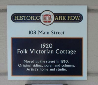1920 Folk Victorian Cottage Marker. Click for full size. 1920 Folk Victorian Cottage Marker image. Click for full size.