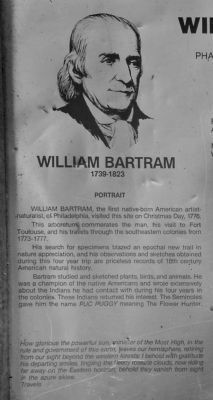 William Bartram marker detail image. Click for full size.