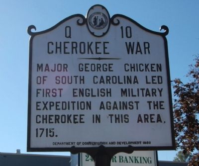 Cherokee War Marker image. Click for full size.