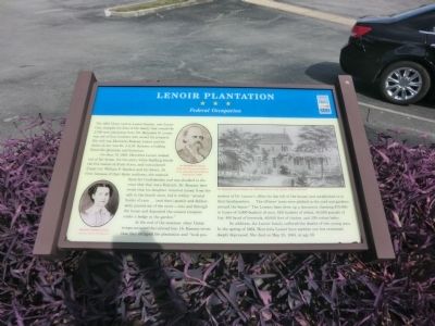 Lenoir Plantation Marker. Click for full size. Lenoir Plantation Marker image. Click for full size.