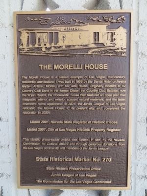 The Morelli House Marker image. Click for full size.