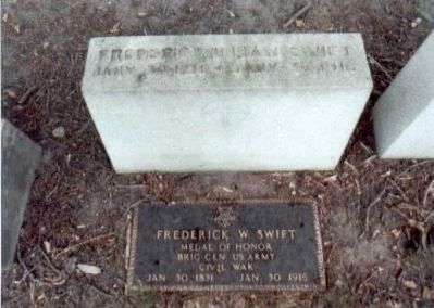 Frederick W. Swift gravesite - Medal of Honor Recipient. Click for full size. Frederick W. Swift gravesite - Medal of Honor Recipient image. Click for full size.