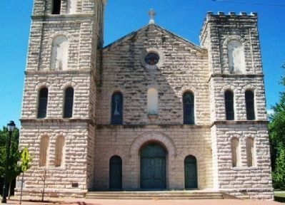 St. Mary's Catholic Church and Marker. Click for full size. St. Mary's Catholic Church and Marker image. Click for full size.