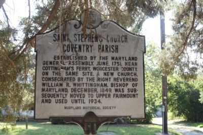 Saint Stephen's Church Coventry Parish Marker. Click for full size. Saint Stephen's Church Coventry Parish Marker image. Click for full size.