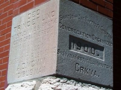 St. John the Baptist Catholic Church Cornerstone image. Click for full size.