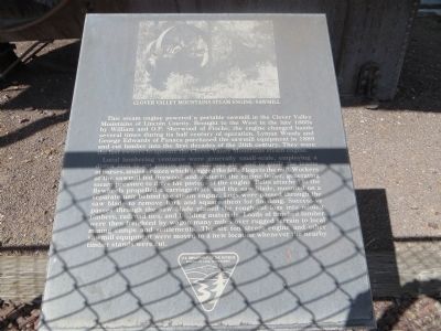 Clover Valley Mountains Steam Engine/Sawmill Marker. Click for full size. Clover Valley Mountains Steam Engine/Sawmill Marker image. Click for full size.