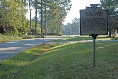 Camp Family Homestead Marker seen on Homestead Road image. Click for full size.