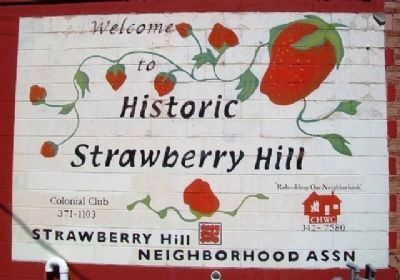 Strawberry Hill Neighborhood Welcome Sign image. Click for full size.