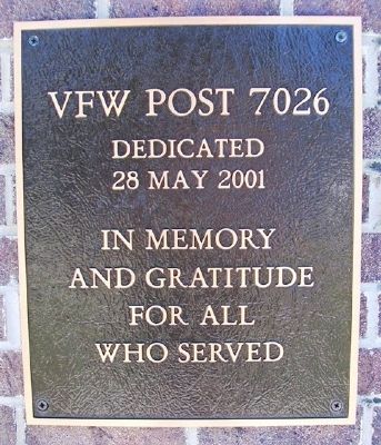 Veterans Memorial Marker. Click for full size. Veterans Memorial Marker image. Click for full size.