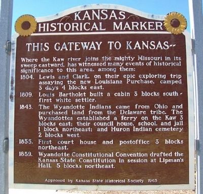 This Gateway to Kansas Marker image. Click for full size.