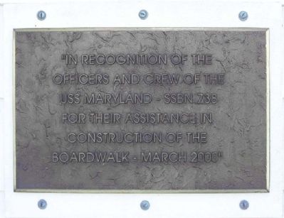 Boardwalk Construction 2000 Marker. Click for full size. Boardwalk Construction 2000 Marker image. Click for full size.