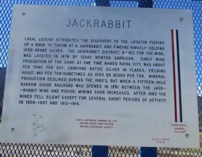Jackrabbit Marker image. Click for full size.
