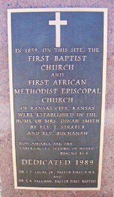 First Baptist Church and First African Methodist Episcopal Church Marker image. Click for full size.