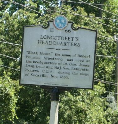 Longstreet's Headquarters Marker. Click for full size. Longstreet's Headquarters Marker image. Click for full size.