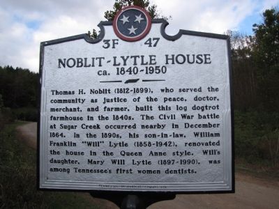 Noblit-Lytle House Marker image. Click for full size.