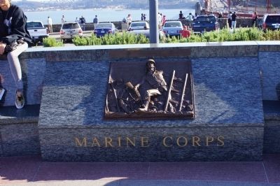 View SW - The Lone Sailor Memorial Marine Corps Panel image. Click for full size.