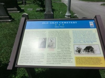 Old Gray Cemetery Marker. Click for full size. Old Gray Cemetery Marker image. Click for full size.