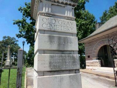 Old Gray Cemetery Marker. Click for full size. Old Gray Cemetery Marker image. Click for full size.