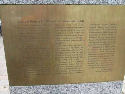 Col. Robert L. Stephens Marker image. Click for full size.