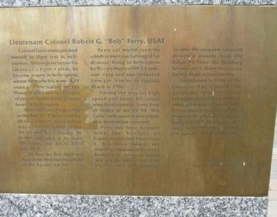 Lt. Col. Robert G. Ferry Marker image. Click for full size.