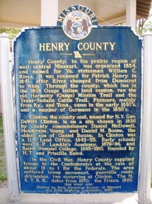 Henry County Marker (Side A) image. Click for full size.