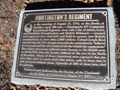 Huntingtons Regiment Marker image. Click for full size.