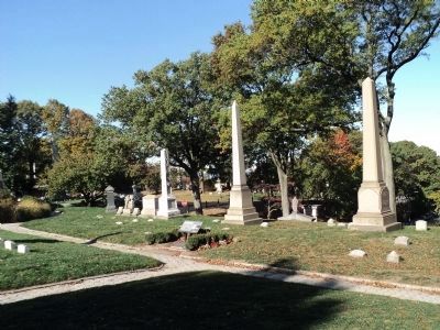 Marker on Battle Path in Green-Wood Cemetery. Click for full size. Marker on Battle Path in Green-Wood Cemetery image. Click for full size.