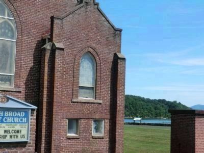 Marker in rear of the church. Click for full size. Marker in rear of the church image. Click for full size.