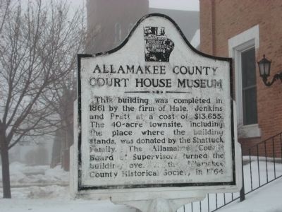 Allamakee County Court House Museum Marker. Click for full size. Allamakee County Court House Museum Marker image. Click for full size.