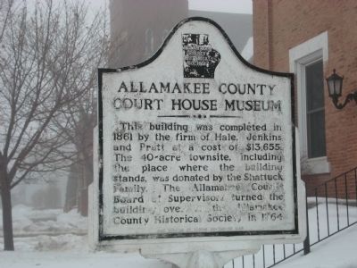 Allamakee County Court House Museum Marker image. Click for full size.