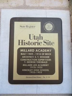 Millard Academy Marker image. Click for full size.