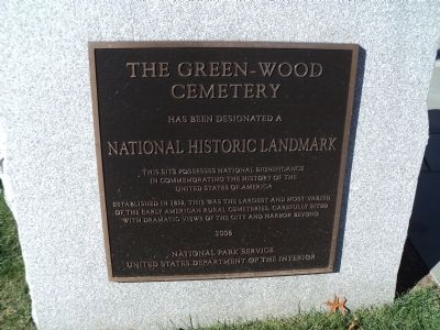 The Green-Wood Cemetery Marker image. Click for full size.
