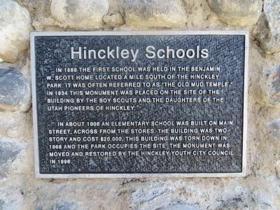 Hinckley Schools Marker image. Click for full size.